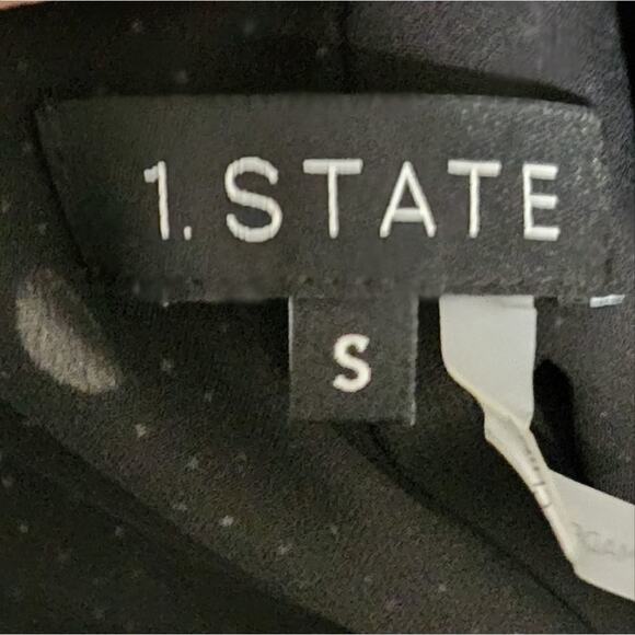 1. State Ruffled Polka Dot High Low Dress One Shoulder Midi Party Cocktail Small - Picture 10 of 16